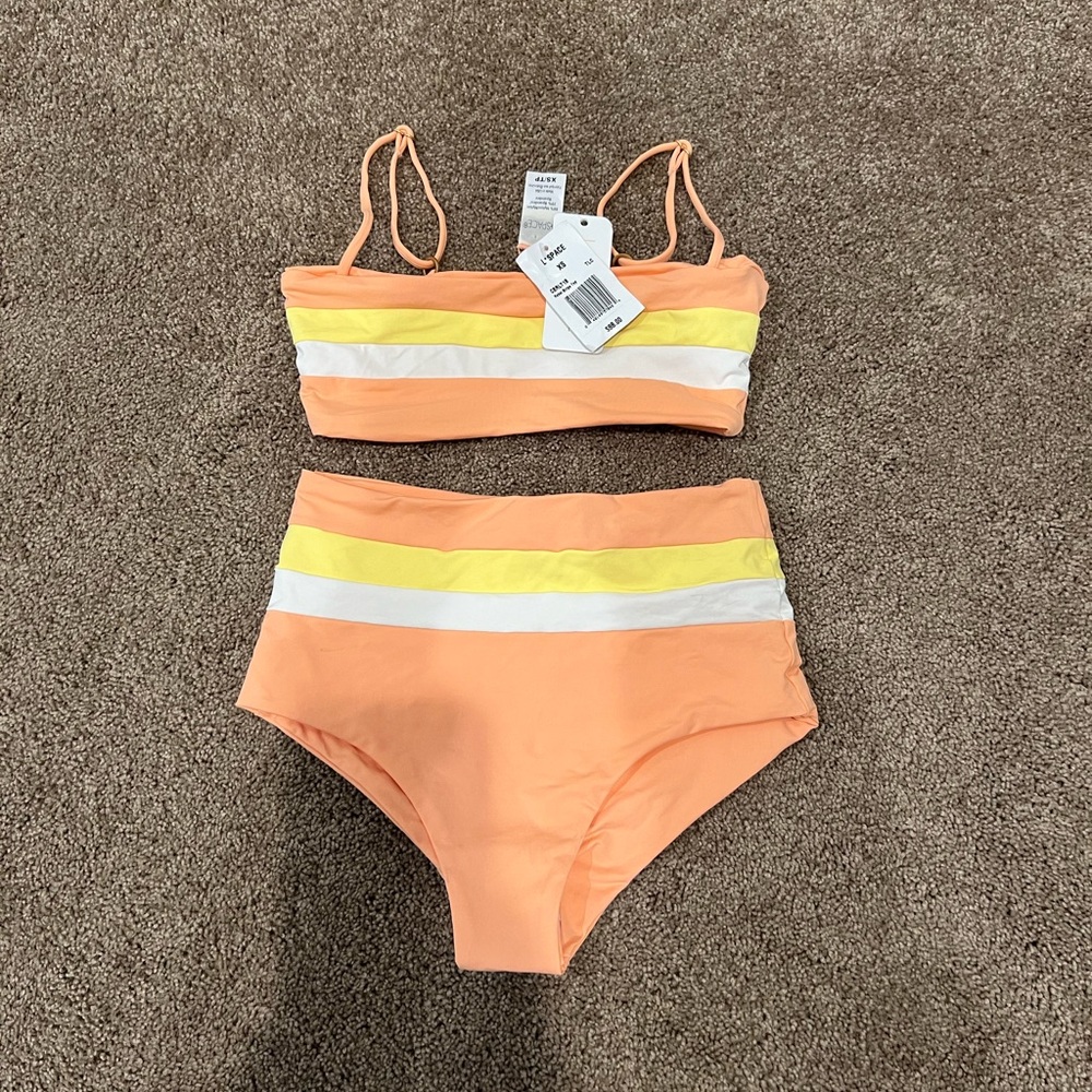L*Space Vibrant Orange and Yellow Bikini